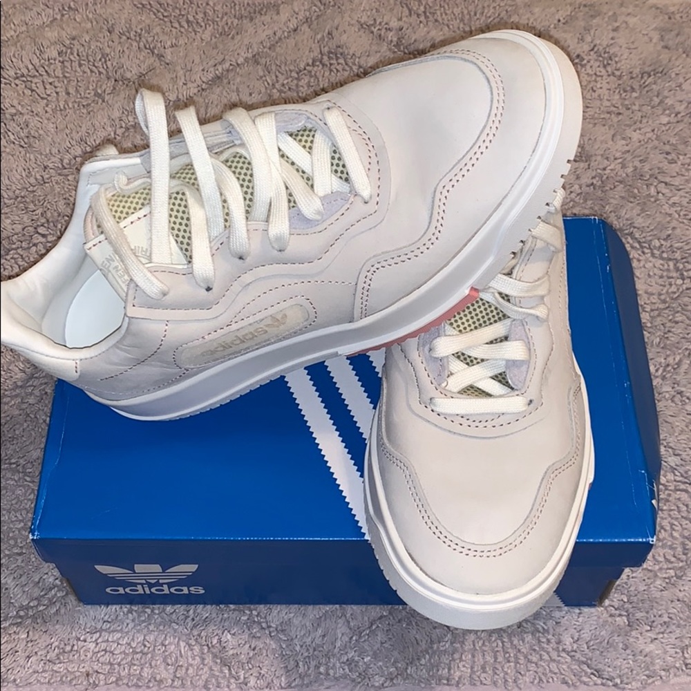 Adidas Originals • SC Premier Sneaker • White + Pink • Size 6.5